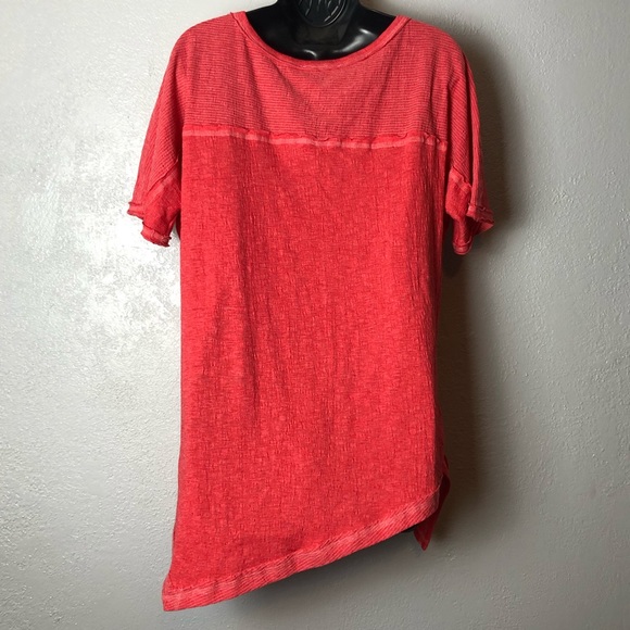 SEMISUE asymmetrical raw hem shirt blouse Sz Large - Picture 6 of 11